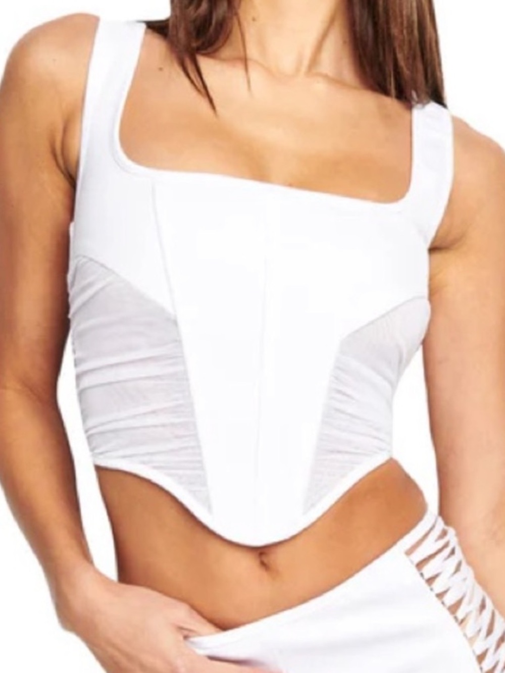 I.AM.GIA White Mandi Corset Top